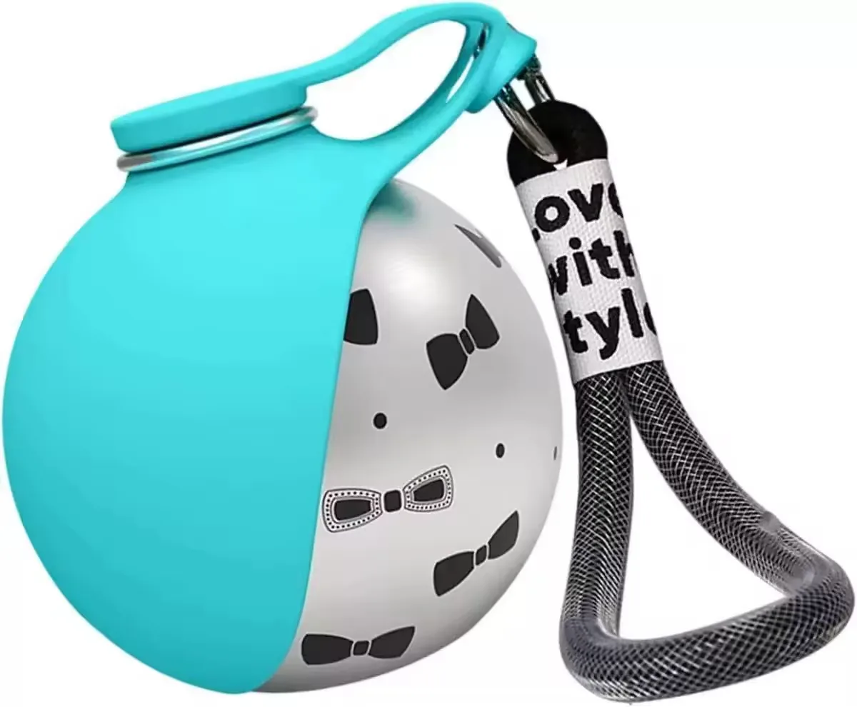 Portable Dog Water Bottle Blue Pattern