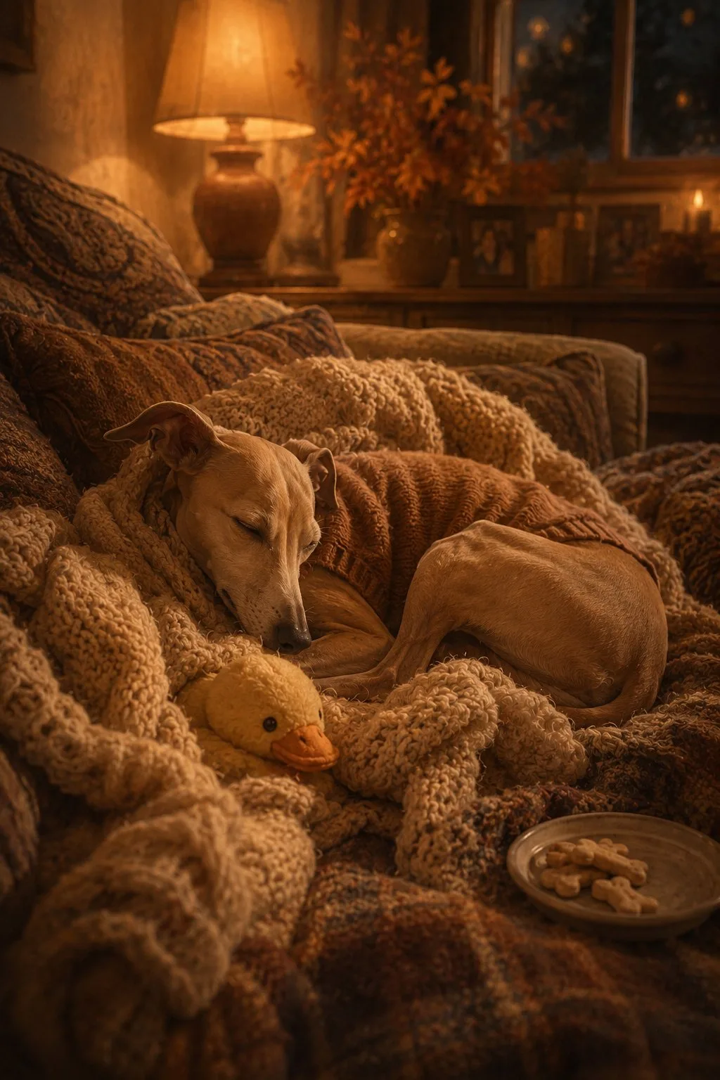 Pearl - sleeping softly with her duck